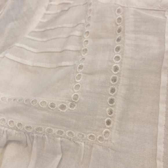 Da-Nang Embroidered Eyelet Cotton Peasant Top - Picture 6 of 8